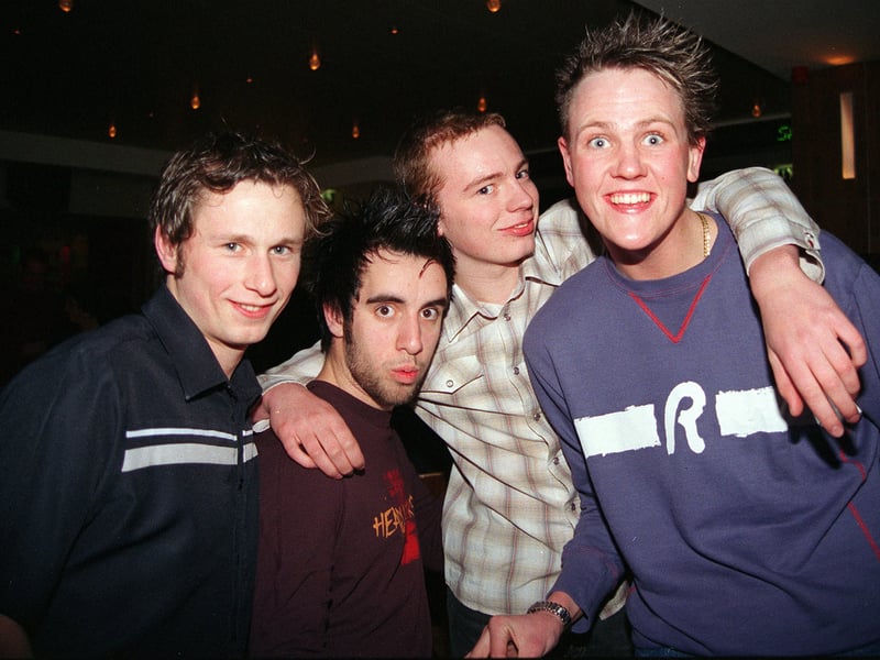 Andy Thorpe, Abbas Arenzoo, Alan Monkhouse and 'Lenny' at Matrix in Sheffield city centre on February 15, 2002
