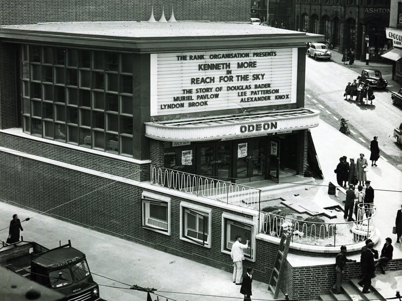 The opening of the new Odeon cinema, on Flat Street, Sheffield, in July 1956