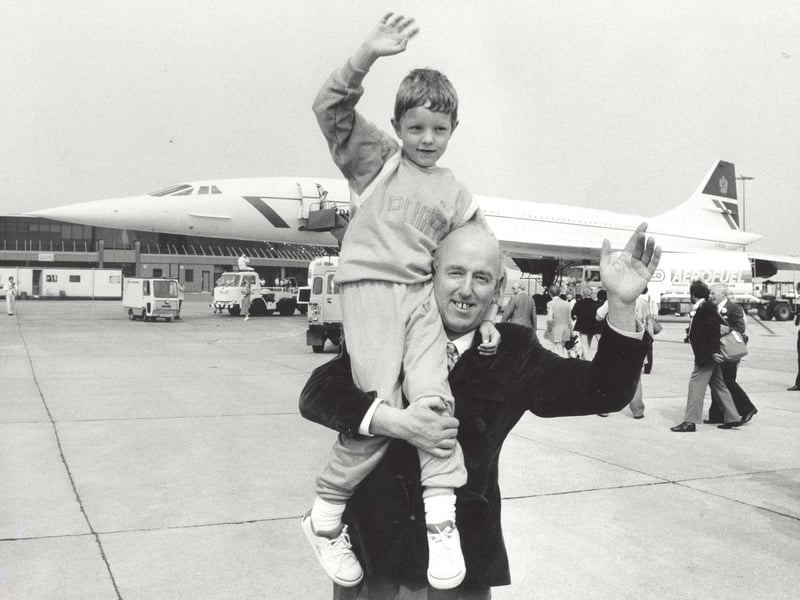The first British Airways Concorde to use Leeds Bradford made a spectacular entrance over the city in April 1987. Captain David Leney and his crew brought the supersonic delta wing jet into view for a precision flypast before touching down.