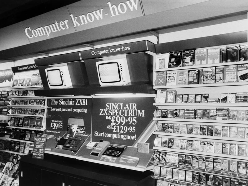 Everything for the computer enthusiast in the 'Know How' section of WHSmith's Wakefield store in November 1983