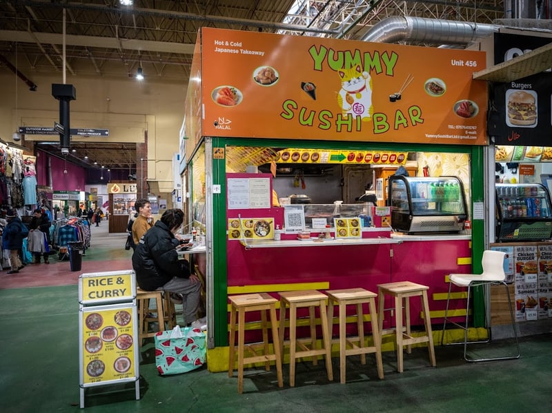 Yummy Sushi Bar in Kirkgate Market was visited by inspectors on August 11, 2026. 