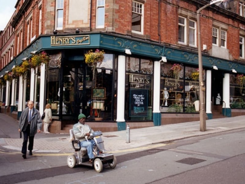 Henry's Cafe Bar, on Cambridge Street, Sheffield city centre, in September 1996