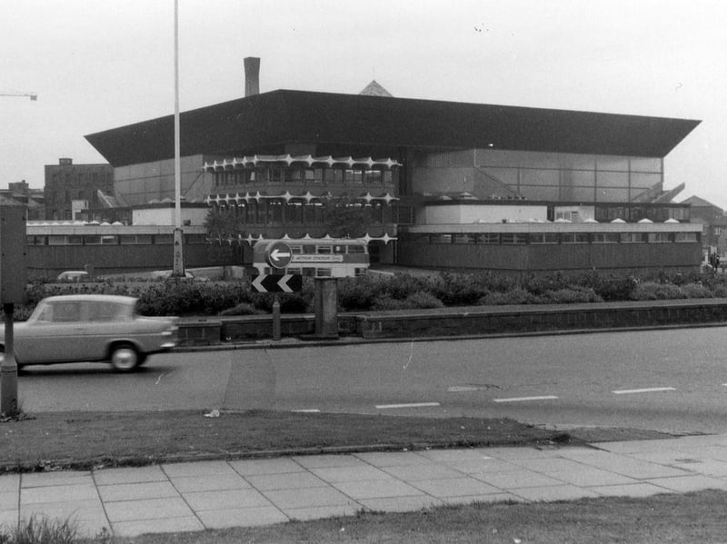 Leeds International Pool at Westgate. Designed by John Poulson, it opened on September 23,  1967, and featured a 50 metre long pool. It closed in October 2007 and was demolished in 2009.