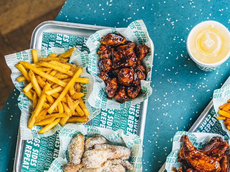 Hugely popular for its bold variety of chicken wing flavors, seasoned fries, and quick, energetic casual dining experience. 🍽️ Unit 11, The Springs, Thorpe Pk Approach, Leeds LS15 8GG