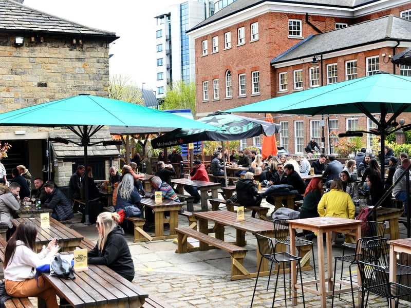 The canal-side venue remains a go-to summer spot thanks to its large outdoor seating area beside the water.📍Canal Wharf, Holbeck, Leeds LS11 5PS