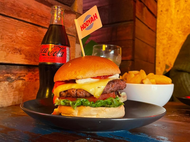 Hooyah Burgers won Best Takeaway at the 2024 Oliver Awards. The city centre restaurant was named an official finalist at the British Burger Awards 2025 and was shortlisted in the Deliveroo Restaurant Awards.
