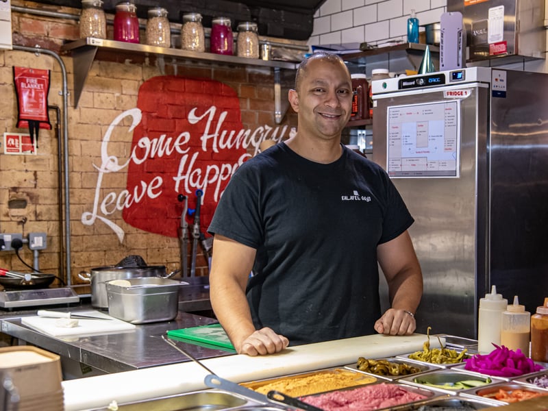 Falafel Guys has become a familiar sight around Leeds, serving affordable falafel wraps and bowls on Briggate, at SALT on Granary Wharf, and at the Northern Market just off Millennium Square.