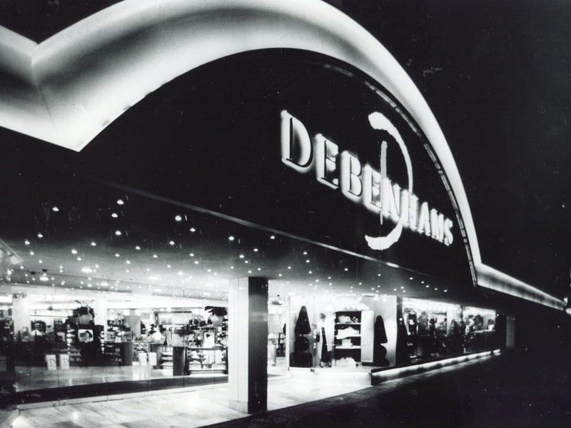 Debenhams department store, on The Moor, Sheffield city centre, pictured in 1987. The store opened in 1965 when it was trading as Pauldens. It traded as Pauldens of Sheffield until 1973 when it was rebranded as Debenhams.