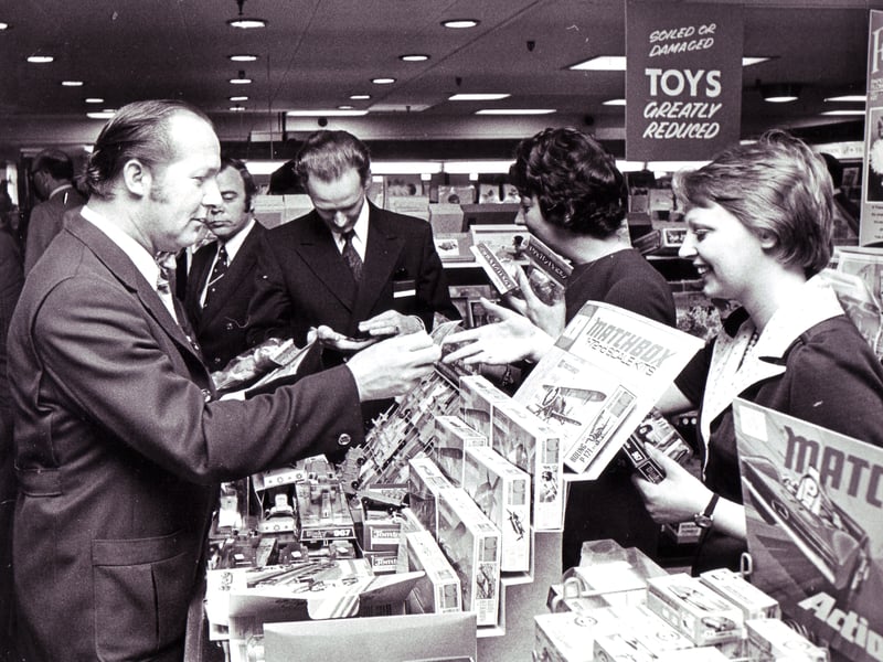 Shopping for toys at Walsh's department store, Sheffield, in May 1973