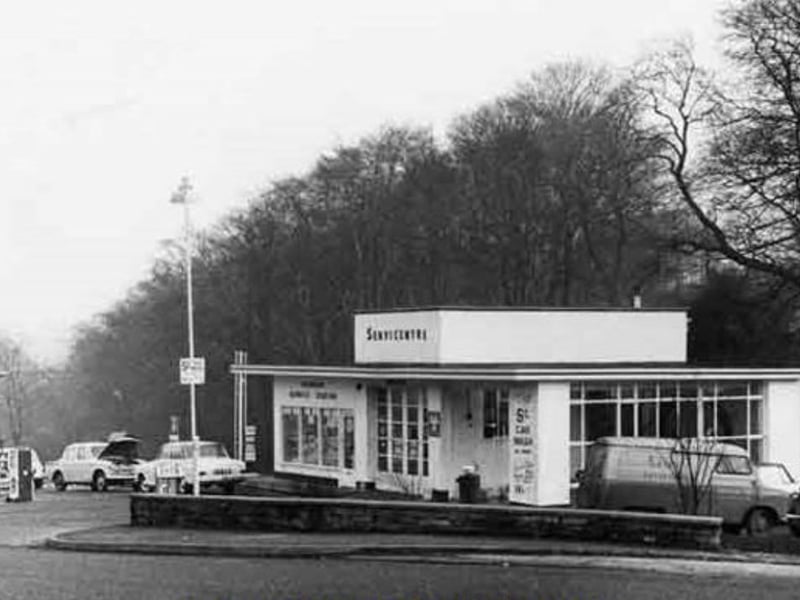 Fulwood service station, Fulwood Road, Sheffield, pictured some time between 1960 and 1979