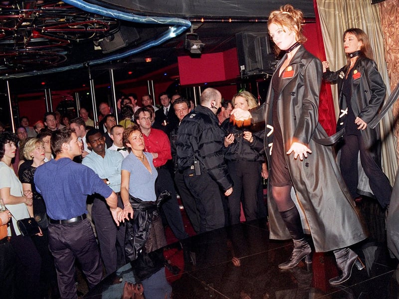 The Lynx Minxes on tour in Sheffield, at Josephine's nightclub in 1997