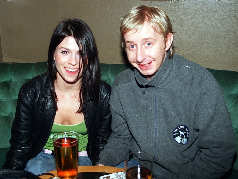 Claire Nelson and Dean Murphy at Halcyon late night bar/club on Divison Street, Sheffield, in March 2003