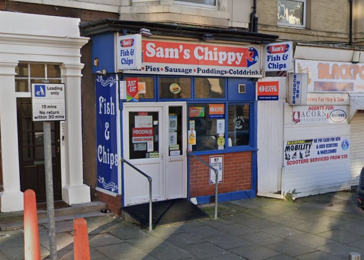 Sam's Chippy, Dickson Road, Blackpool rated 5 star on May 13