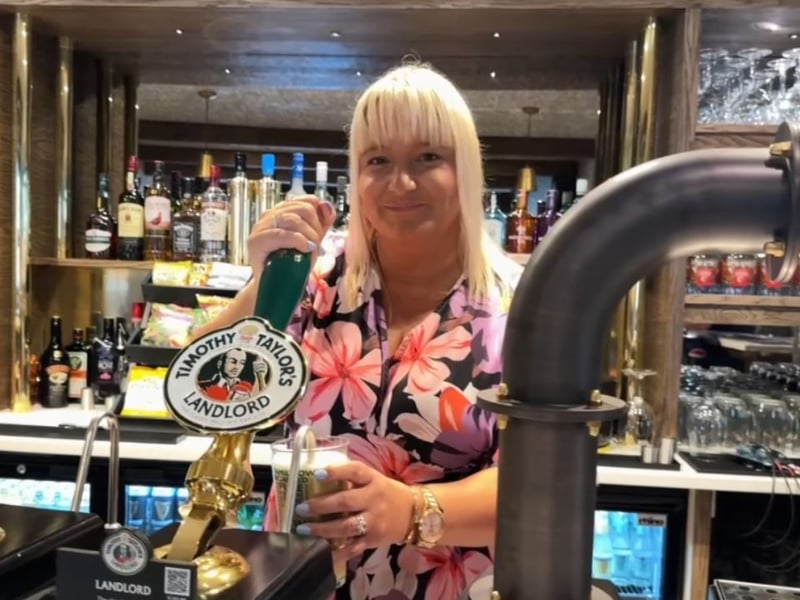 Located in the heart of Otley, Cross Pipes Tavern reopened last year after a major refurbishment. Locals Hannah Frances and Louise Freeman recommended the pub for pints on tap, and pictured is licensee Louise Freeman. 