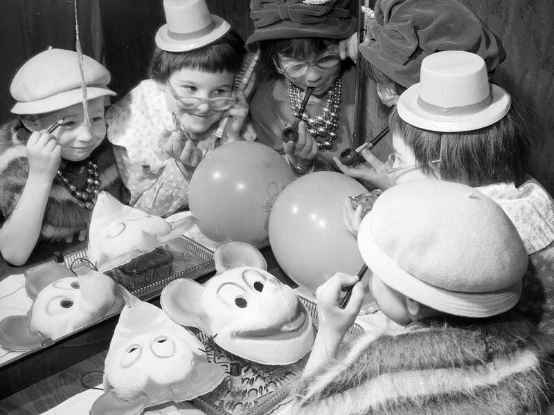 Preparing to go out guising in 1962.