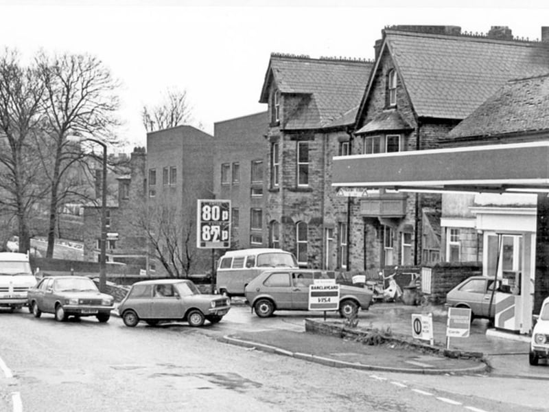 Nether Green Garage on Fulwood Road, Ranmoor, Sheffield, in 1979