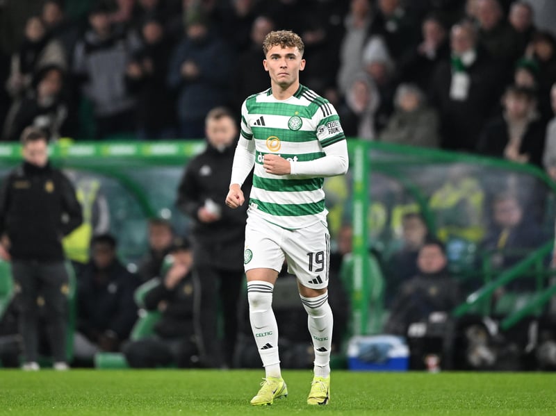 Celtic's brightest first half spark with quick-time pace. Fitness still building up as he came off after some treatment. Celtic will hope it's cramp as pace of this front three is in the lightning category.