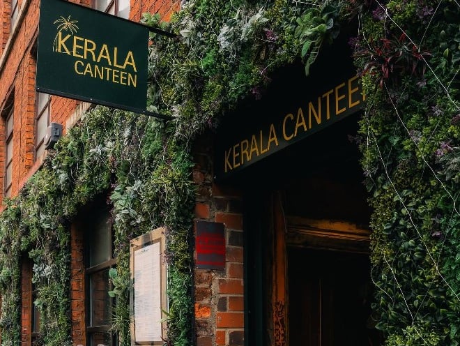 Kerala Canteen serves South Indian and Keralan food on St Peter's Place, just across the road from the bus station. The menu includes traditional dishes alongside vegetarian and vegan options.