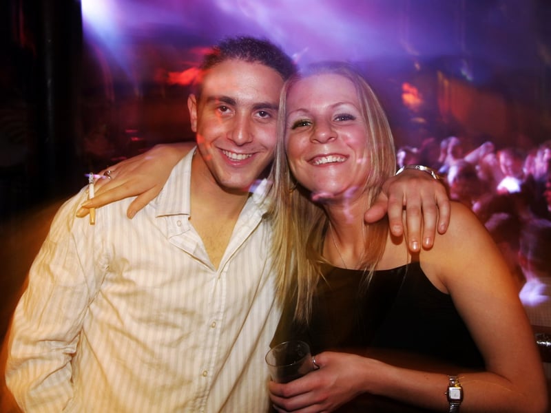 Ben and Jenny at The Republic nightclub, Sheffield, in April 2003
