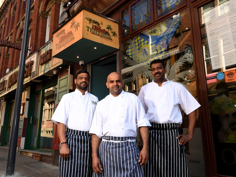 A long-time Leeds favourite, Tharavadu specialises in authentic Keralan cuisine and continues to rank among Harden's highest-rated restaurants in the city.