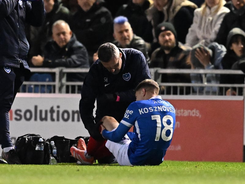Kosznovszky, who has been sidelined since December, hasn't been included in the Blues' 25-man EFL squad as he continues his recovery from a serious knee injury.