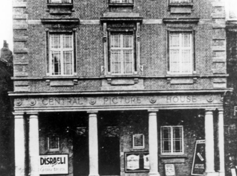 The Central Picture House, on The Moor, Sheffield city centre, in 1926. It first opened in January 1922, was damaged in the Sheffield Blitz in 1940 and was demolished in 1961.