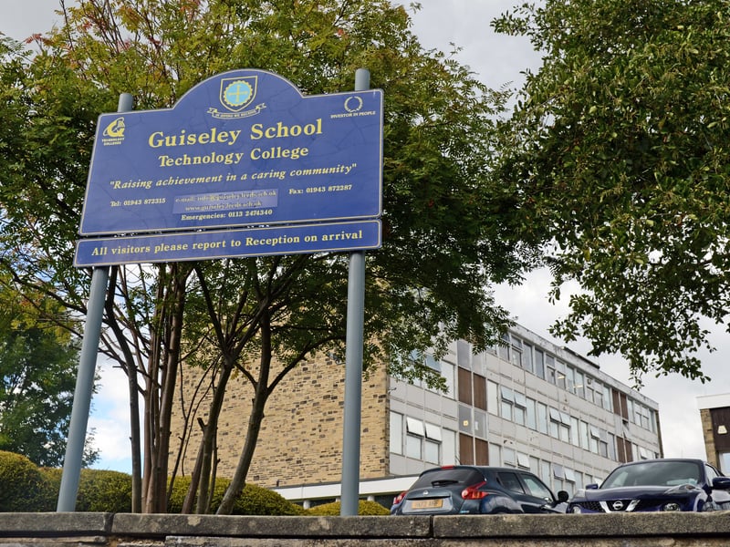 Guiseley School, located on Fieldhead Road, Guiseley, scored an attainment 8 average of 49.6.