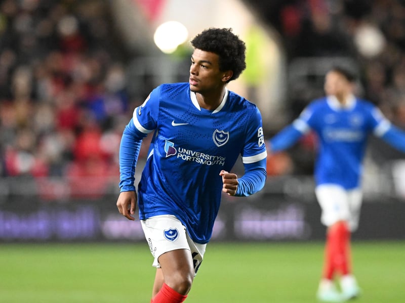 (2 games, 1 goal)
It was a lovely moment for the Academy second-year scholar to score on his Pompey debut as a substitute in the Carabao Cup against Reading in August.
He later made his Football League bow off the bench at Bristol City, before joining Gosport on loan. Also had a highly-productive loan spell at Moneyfields.
Handed his first professional deal by Pompey in January.