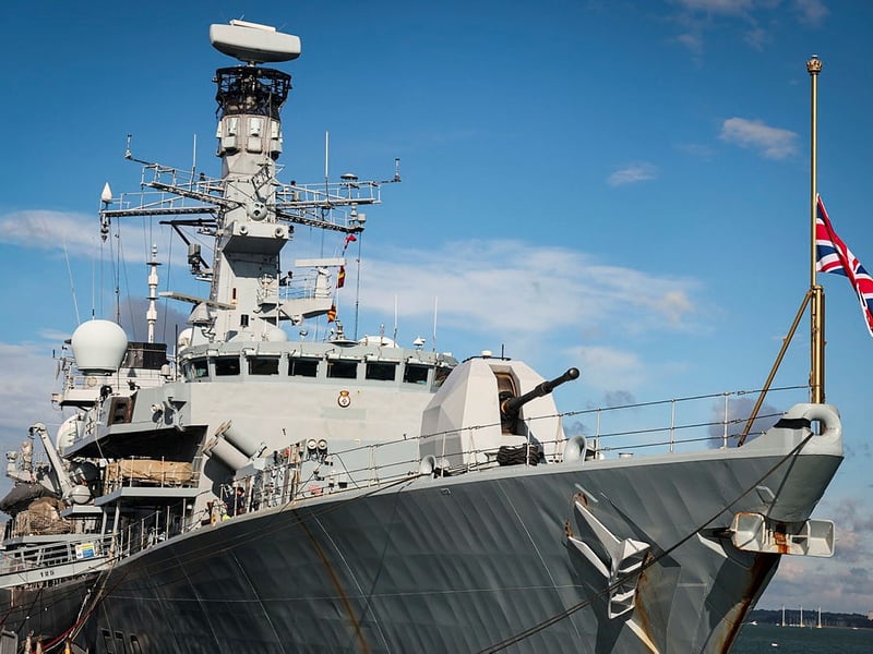The Duke-class frigate remains in deep maintenance in Plymouth, after being put in an upgrade programme in the summer of 2024. She is undergoing a life-extension programme.