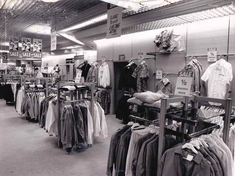 Inside Lewis's department store on The Headrow, Leeds, in 1988