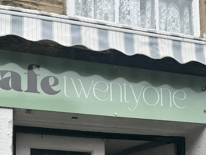 Robert Tattersdale named Cafe Twenty One - located on New Market, Otley.