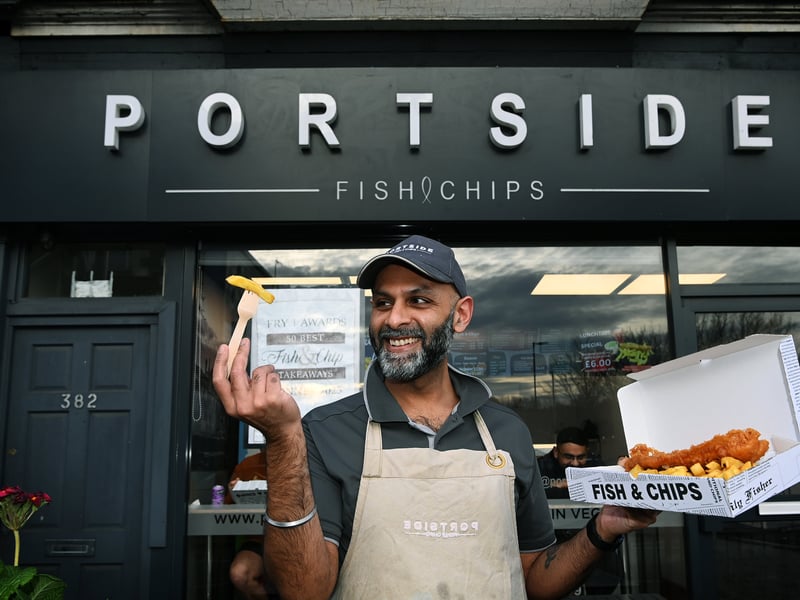 Tripadvisor diners have described Portside as a “good chippy”, highlighting its friendly staff and straightforward fish-and-chip menu.