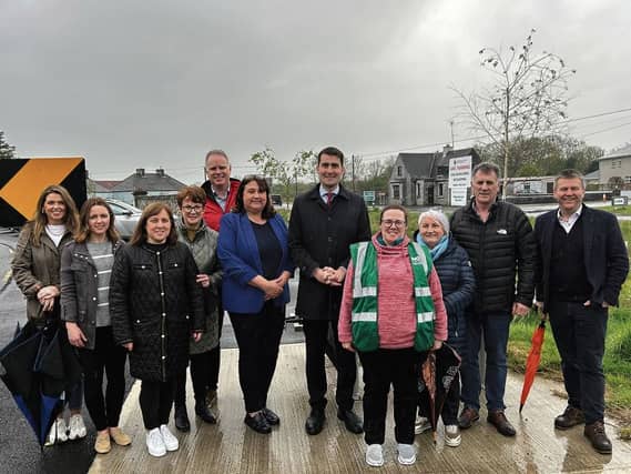 Pictured close to Finn’s Cross, Ballyglunin, at the meeting between community representative and Ministers of State, Anne Rabbitte and Jack Chambers to discuss local issues, were: Caroline Furey, Mary Furey, Jane Maher, Joyce Laffey, Mark Gibson, Anne Rabbitte, Jack Chambers, Rowena Ryan, Maria Heneghan, Ned Burns and Cllr Joe Sheridan.