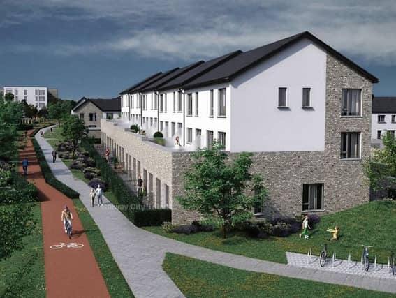 A computer-generated image of the proposed development off Letteragh Road.