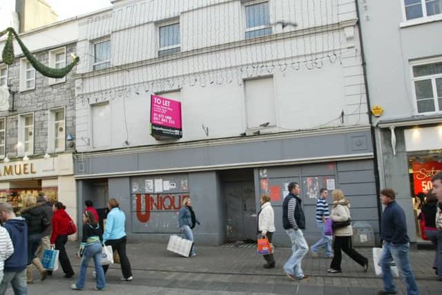 Vacant ... the former Taaffe's shop on William Street in Galway