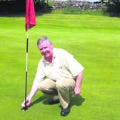 Paddy Coyne with the European Tour champion's ball that made a hole-in-one in Tuam, Co Galway