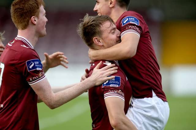 Gary Shanahan, Vinny Faherty and Enda Curran of Galway FC.
