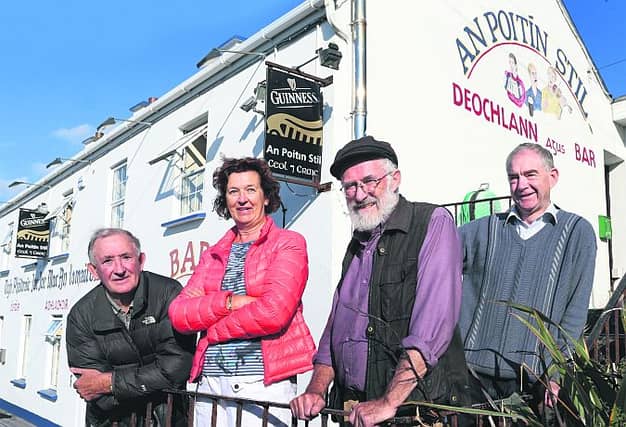 Joe Steve Ó Neachtain who opened the Oireachtas in 1974, with Máire Denvir, Donncha Ó hEallaithe and Brian Ó Cuív; all are members of this year’s committee. Photo: Joe O'Shaughnessy.