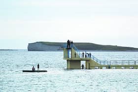 The raft off Blackrock has been popular with swimmers for decades.