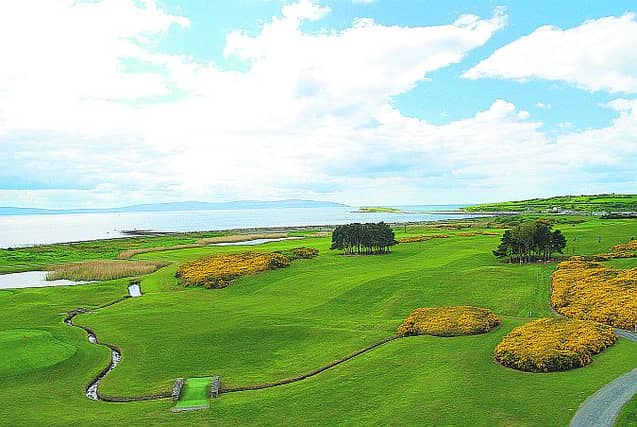 The approach to the fourth green at Galway Golf Club which has been awarded the Best Tournament venue in Connacht in 2014.