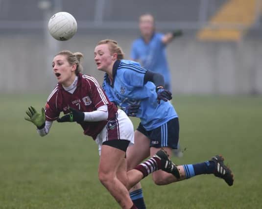 Galway's Sinead Burke who scored one of their goals in their big league win over Tyrone at Tuam Stadium last Sunday.