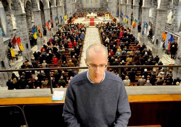 Organist Ray O'Donnell playing at the Solemn Novena in the Galway Cathedral.
