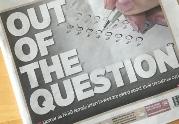The exclusive front page story in today's Galway City Tribune