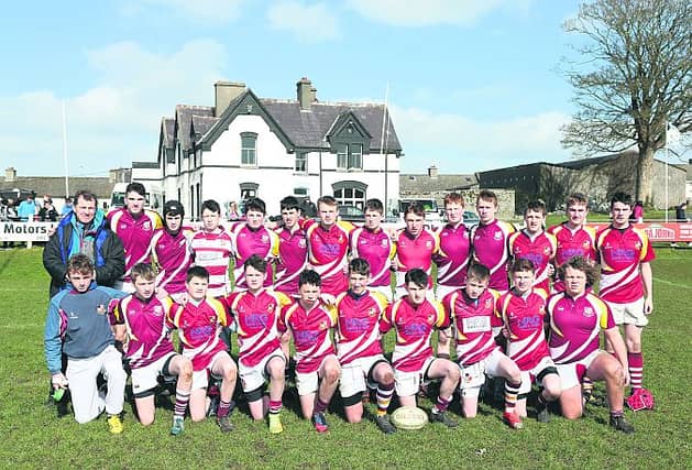 The Coláiste Iognáid side which defeated Garbally College 10-7 in the Connacht Schools’ Junior Cup semi-final at Glenina on Wednesday. Back row, from left: Stephen Parkinson, coach, Hugh Keaveney, Cathal McGuinness, Tomas Forde, Rory O'Connor, James Costello, Aaron Mannion Edwards, Derry O'Connor, Jake Gallagher, Dara Coen, Adam Corbett, Jack Browne, Conor Briscoe and Sean Monaghan. Front: Diarmuid Codyre, Patrick Smith, Colm Tarpey, Cillian McCabe, Ralph Solan, Jack Grealish, Ruadhan Durkin, Adam Cunningham, David Molloy and Gary Keane. Photo: Joe O’Shaughnessy.
