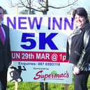 The Supermac’s New Inn 5km road race/walk will take place on Sunday, March 29 at 1pm. Pictured at the recent launch of the event is Race Director Padraig Kelly and sponsor Una McDonagh. Registration takes place in New Inn Community Centre from 11am and refreshments are provided in the centre afterwards. Entry is only €10 and everyone who enters is included in a raffle for numerous prizes. Any enquiries can be sent to newinn5kmroadrace@gmail.com 