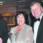 He is pictured with Brigid Franks (also from Galway who was honoured for her work with the Retired Greyhound Trust) and IGB Board Director Mattie Murphy.