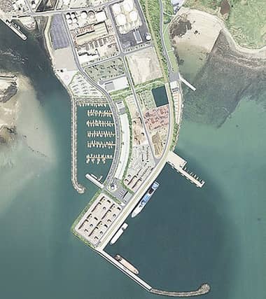A computer-generated image of how the new 'Port of Galway' would look.