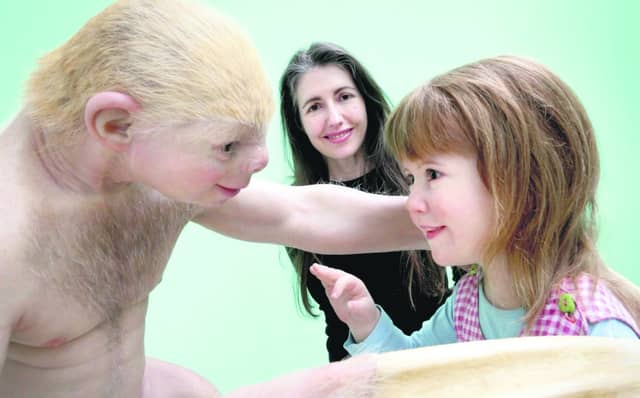 Patricia Piccinini at the Festival Gallery in the former printing works of the Connacht Tribune in Market Street yesterday during the installation of her exhibition "Relativity" for Galway International Arts Festival. The exhibition will run at the gallery from July 13-26.