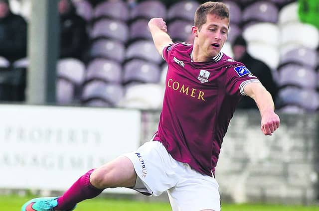 Galway United's Jake Keegan who scored a hat trick in their Premier Division win over Limerick FC at the Markets Field on Saturday.