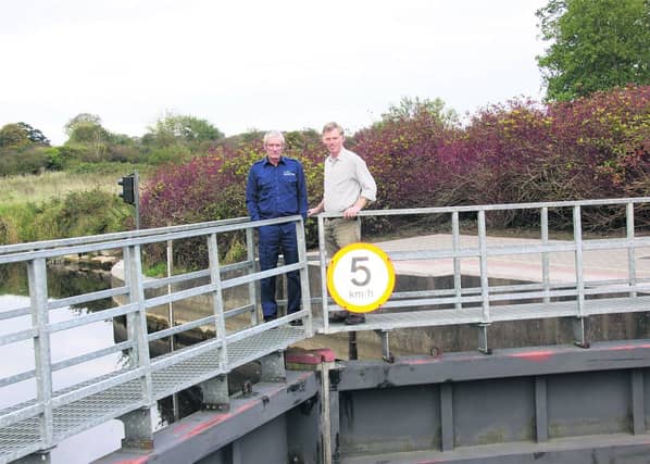 End of an era: Doc Coyne, lock keeper and Cllr Dermot Connolly at the lock in Ballinasloe.
Photo: Gerry Stronge.